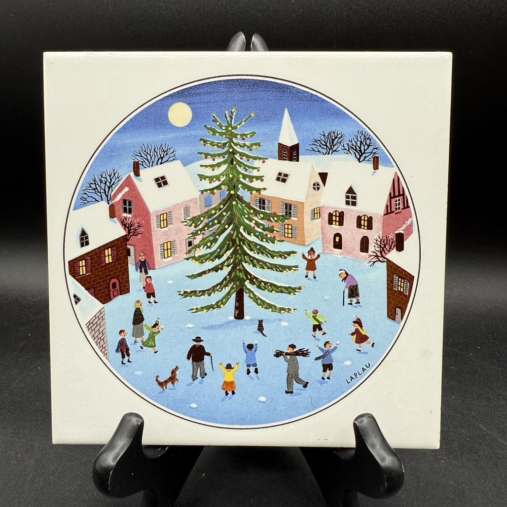 Villeroyβ & Boch Naif Christmas Luxembourg Square Trivet Tile Minty